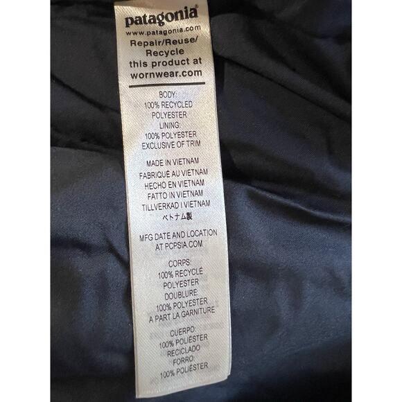 Patagonia Los Gatos Vest Sz M Gray Smolder Blue Fleece Full Zip Pockets - Picture 7 of 7